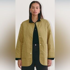 Everlane midi quilted liner in fennel seed